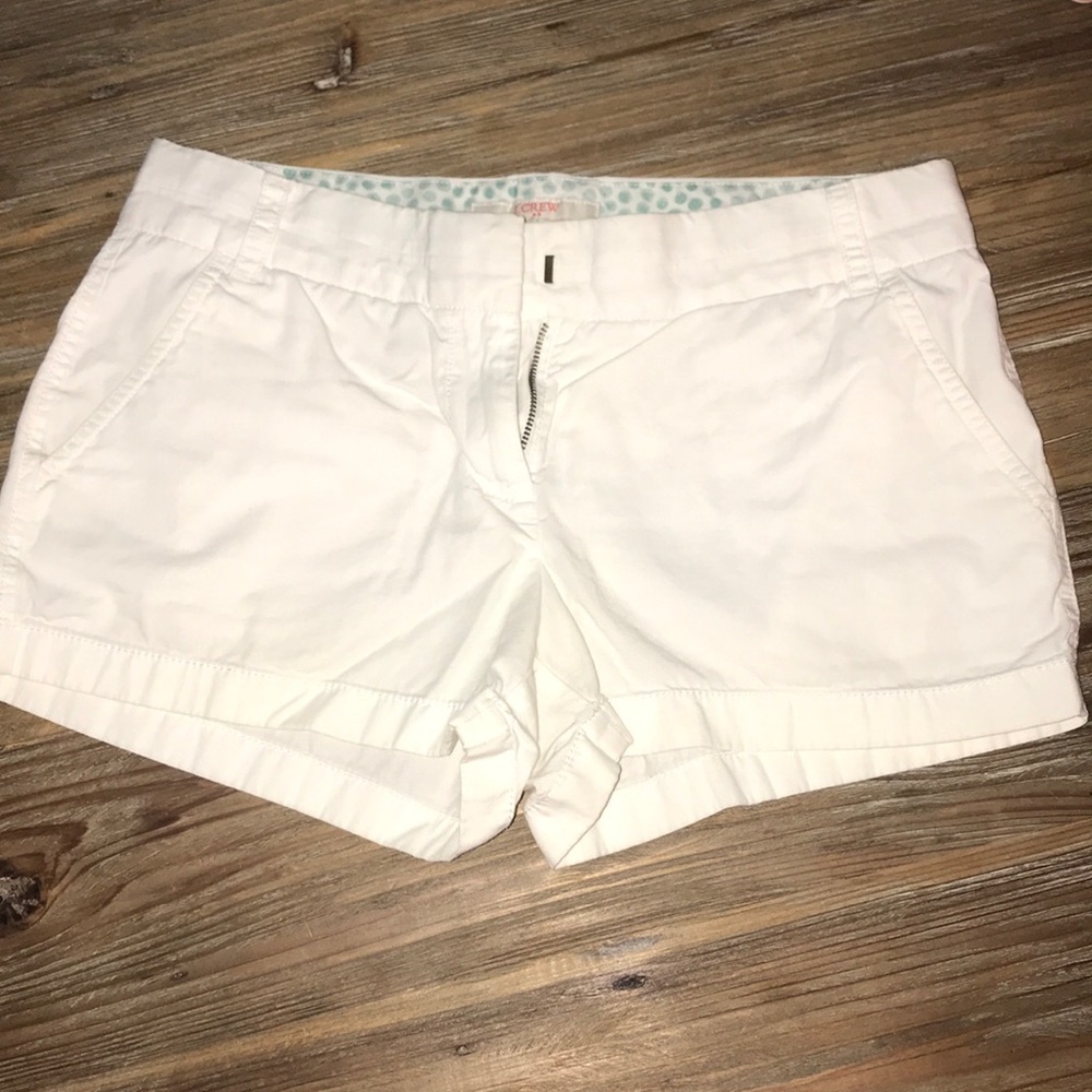 Jcrew White Chino shorts